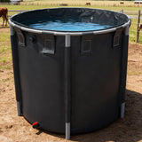 Foldable PVC Fish Tank with Stable Frame and Drain Valve for Aquaculture, Above Ground Fish Pond