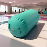 Air Roller Gymnastics Barrel Inflatable Tumbling Roller with Electric Pump for Backhandspring Training Home Use Yoga Training (pink/blue/green)