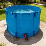 Foldable PVC Fish Tank with Stable Frame and Drain Valve for Aquaculture, Above Ground Fish Pond
