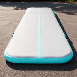 Inflatable Air Gymnastics Mat 10ft/13ft/16ft/20ft Training mat 4/8 inches Thick tumbling mat with Electric Pump for Home/Gym/Outdoor (pink/blue/green)