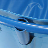 Foldable PVC Fish Tank with Stable Frame and Drain Valve for Aquaculture, Above Ground Fish Pond