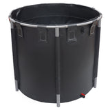 Foldable PVC Fish Tank with Stable Frame and Drain Valve for Aquaculture, Above Ground Fish Pond