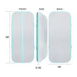 Inflatable Air Gymnastics Mat 10ft/13ft/16ft/20ft Training mat 4/8 inches Thick tumbling mat with Electric Pump for Home/Gym/Outdoor (pink/blue/green)