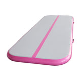 Inflatable Air Gymnastics Mat 10ft/13ft/16ft/20ft Training mat 4/8 inches Thick tumbling mat with Electric Pump for Home/Gym/Outdoor (pink/blue/green)