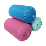 Air Roller Gymnastics Barrel Inflatable Tumbling Roller with Electric Pump for Backhandspring Training Home Use Yoga Training (pink/blue/green)